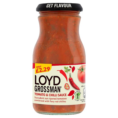 Loyd Grossman Tomato & Chilli 350g PMP pack shot