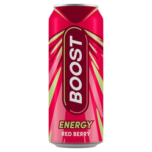 Boost Energy Red Berry 500ml PMP pack shot