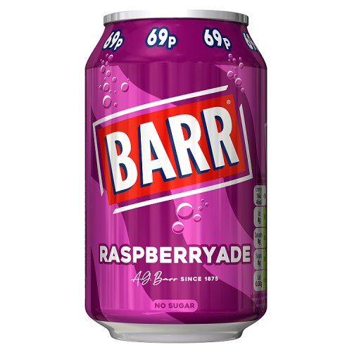 Barr Raspberryade 330ml PMP pack shot