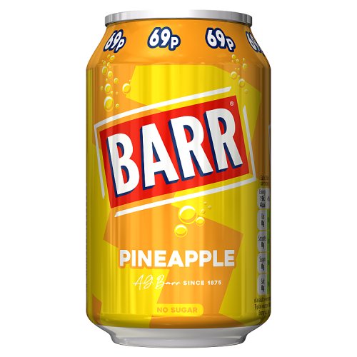 Barr Pineapple 330ml PMP pack shot