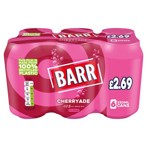 Barr Cherryade 6pk (6 x 330ml) PMP pack shot