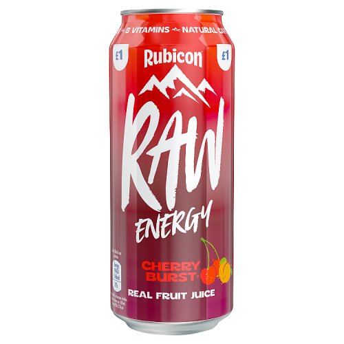 Rubicon Raw Energy Cherry Burst 500ml PMP pack shot