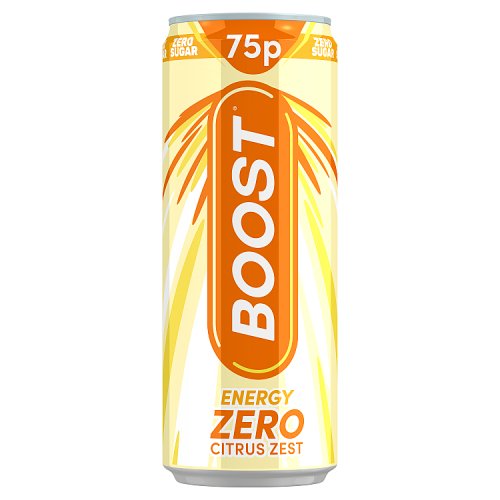 Boost Energy Zero Sugar Citrus Zest 250ml PMP pack shot
