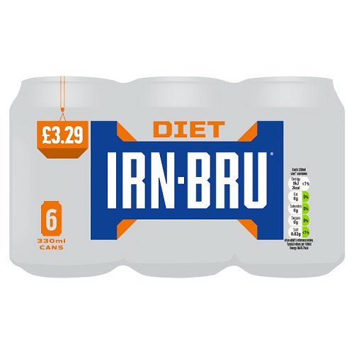 IRN BRU DIET 6PK 6X330ML PMP pack shot