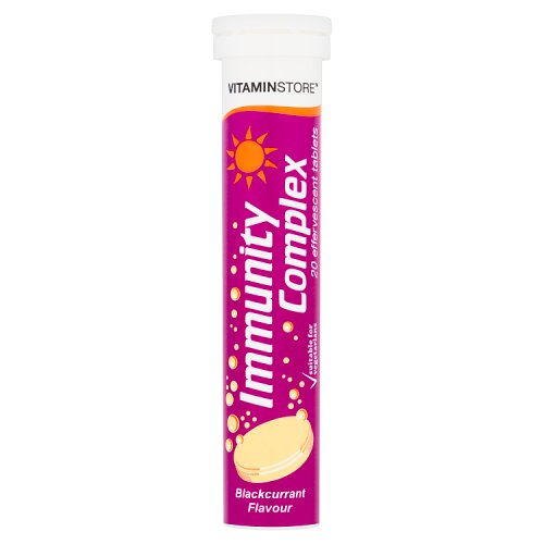 Effervescent Immunity Complex Tablets Blackcurrant 20's pack shot