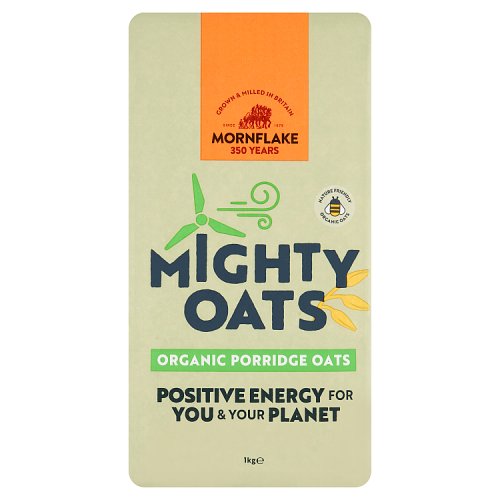 Mornflake Organic Porridge Oats 1kg pack shot
