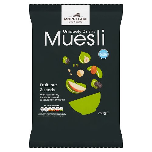 Mornflake Extra Crispy Fruit Nut & Seed Muesli 750g pack shot