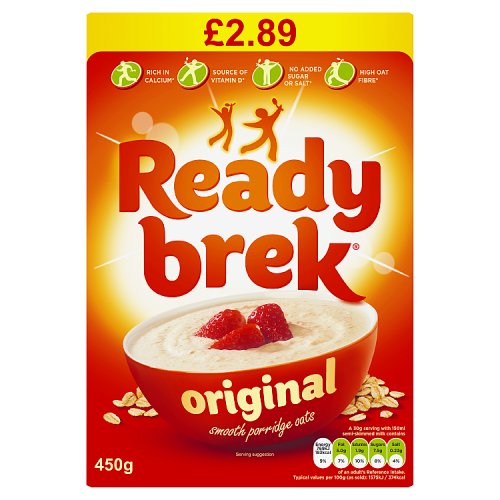 Ready Brek Original Cereals Smooth Porridge Oats 450g PMP pack shot