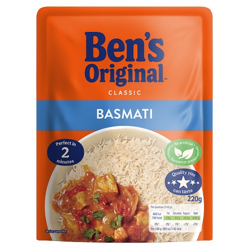 Ben's Original Microwave Rice Basmati 220g pack shot
