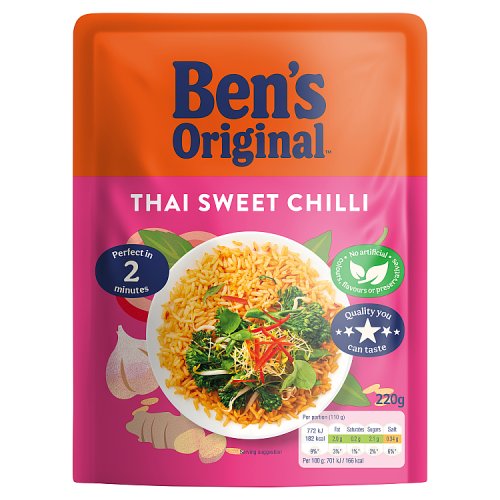 Bens Original RTH Rice Thai Sweet Chilli 220g pack shot