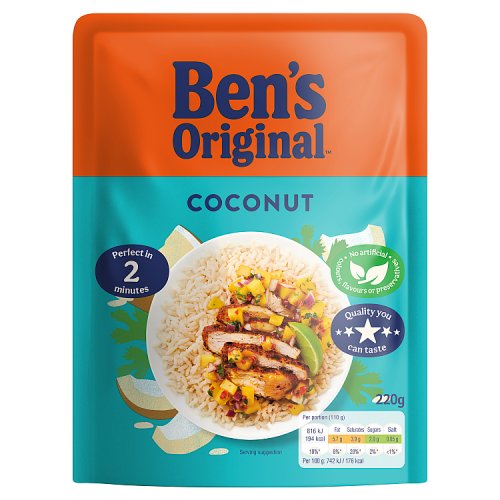 Bens Original RTH Rice Coconut 220g pack shot