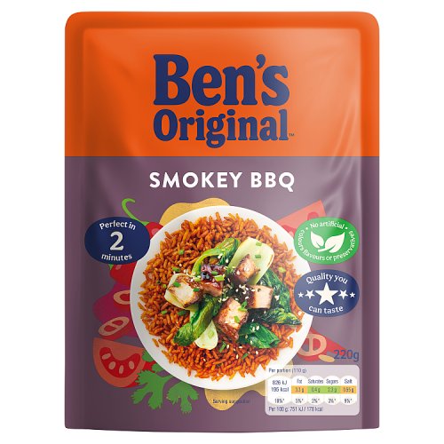 Bens Original RTH Rice Smokey Bbq 220g pack shot