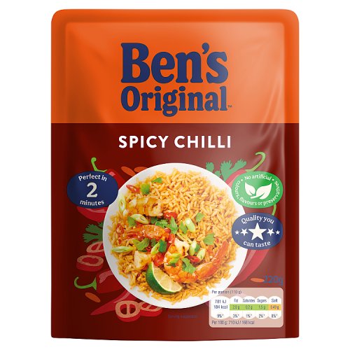 Bens Original RTH Rice Spicy Chilli 220g pack shot