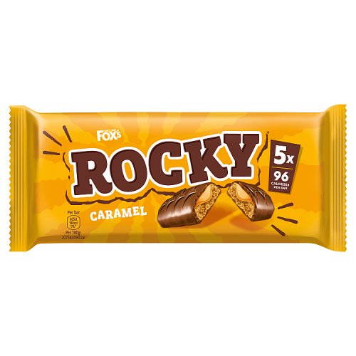 Fox's Rocky Caramel Biscuit Bars 5pk (5 x 19g) pack shot