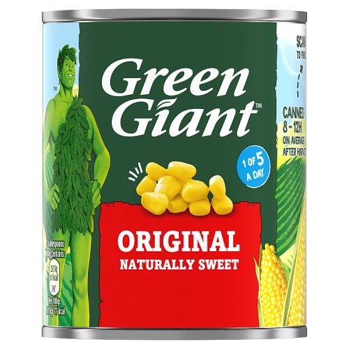 Green Giant Single 198G Original Corn 12x198g pack shot