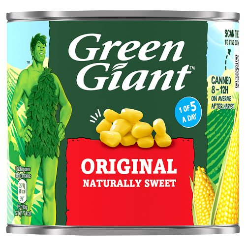 Green Giant Single 340G Original Corn 12x340g pack shot