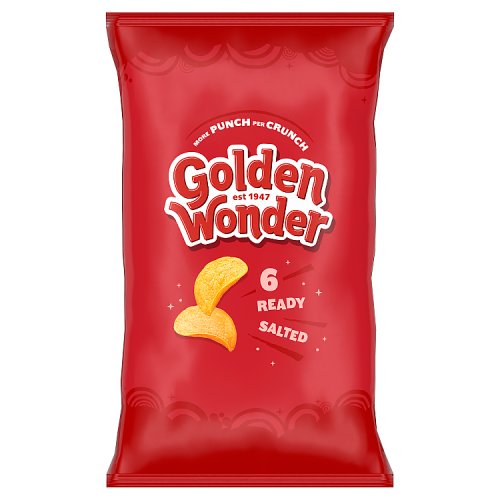 Golden Wonder Ready Salted 6pk (6 x 25g) pack shot