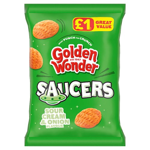 Golden Wonder Saucers Sour Cream PM 1.00 40G pack shot