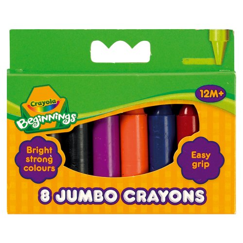 Crayola Mini Kids Jumbo Crayon 8ct pack shot