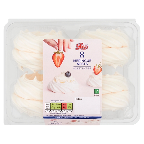 Lees Premium Meringue Nests 8s pack shot