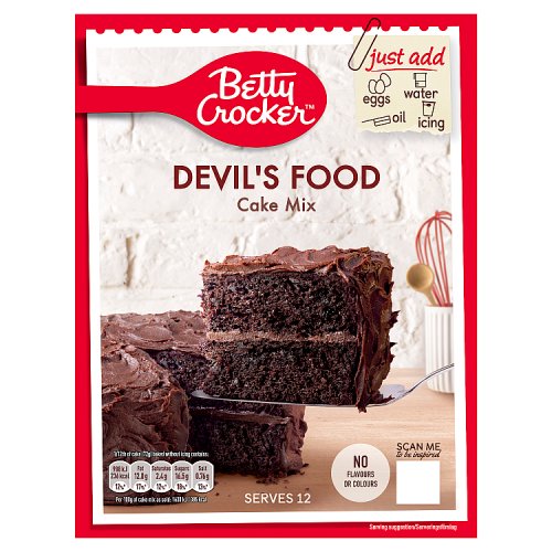 Betty Crocker Cake Mixes Devils Food 6x425g PMP £2.99 pack shot