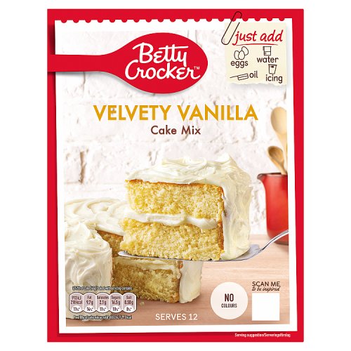 Betty Crocker Vanilla Cake Mix 6x425g pack shot