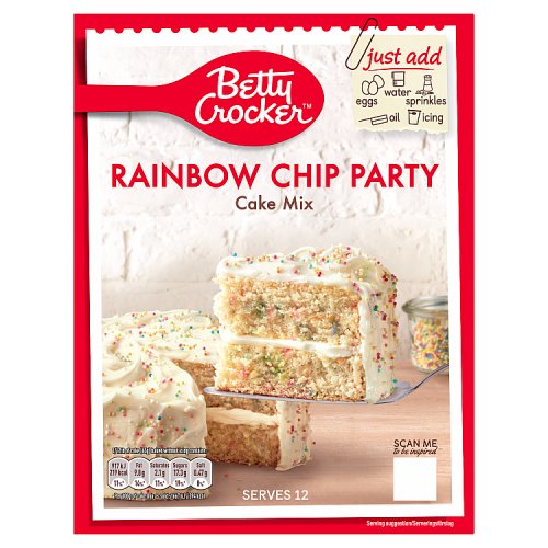 Betty Crocker Cake Mix Rainbow Party 6x425g pack shot