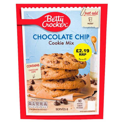 Betty Crocker Sharing Treats Choc Chip Cookie Pouch 6x200g PMP £2.19 pack shot