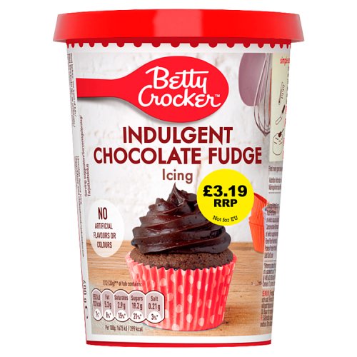 Betty Crocker Icings Chocolate 4x400g PMP £3.19 pack shot