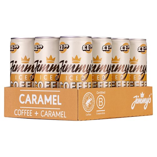 Jimmys Iced Coffee Caramel 250ml PMP pack shot