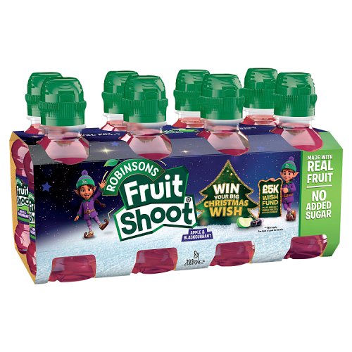 Robinsons Fruit Shoot Apple & Blackcurrant NAS 8pk (8 x 200ml) pack shot