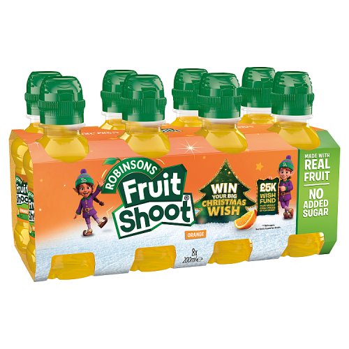 Robinsons Fruit Shoot Orange NAS 8pk (8 x 200ml) pack shot