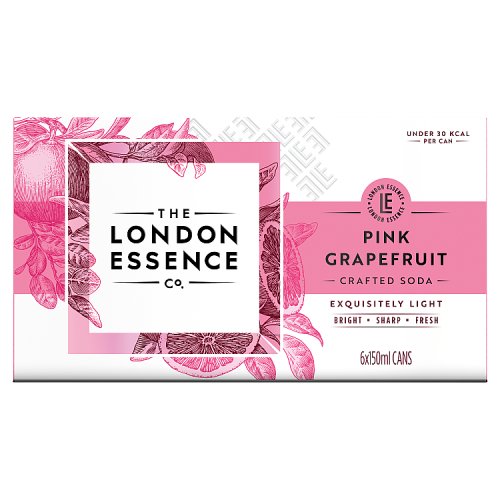 London Essence Pink Grapefruit 6pk (6 x 150ml) pack shot