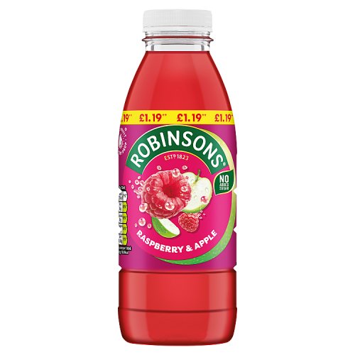Robs Raspberry Apple Ready To Drink 500ml PMP pack shot