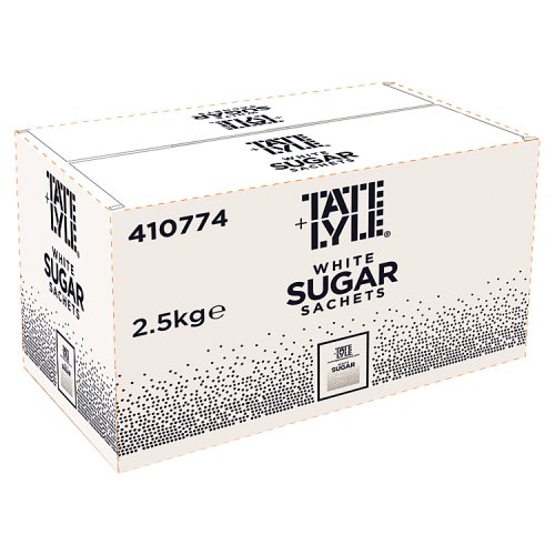Tate and Lyle White Sugar Sachets 2.5g pack shot
