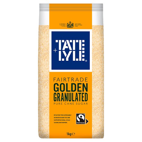 Tate & Lyle Fairtrade Golden Granulated Sugar 1kg pack shot