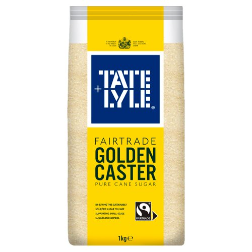 Tate & Lyle Fairtrade Golden Caster Sugar 1kg pack shot