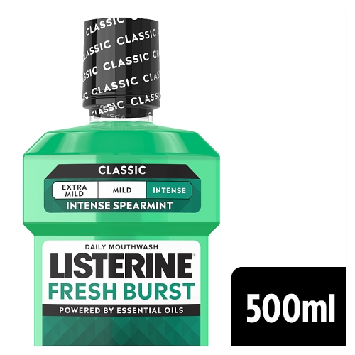 Listerine Mouthwash 500ml Fresh Burst pack shot