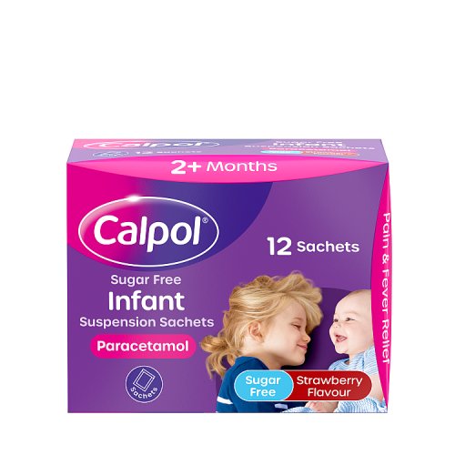 Calpol Infant Sugar Free Sachets 12s pack shot