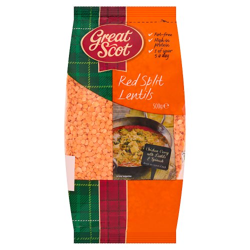 Gt Scot Red Split Lentils 500g pack shot