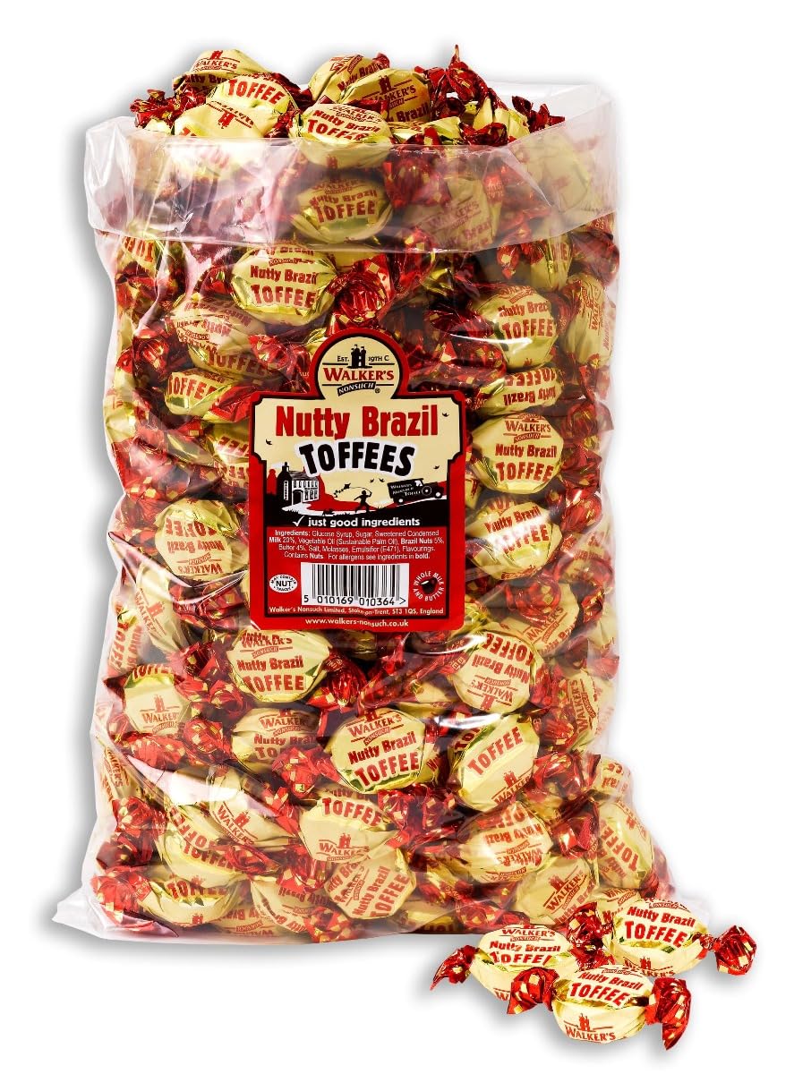 Walkers Nonsuch Nutty Brazil Toffees Bulk Bag 2.5kg pack shot