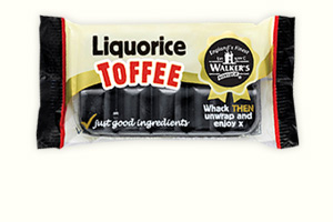 Walkers Nonsuch Liquorice Toffee Bar 100g pack shot