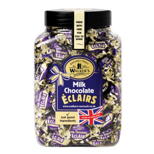 Walkers Nonsuch Milk Chocolate Eclairs Jar 1.25kg pack shot