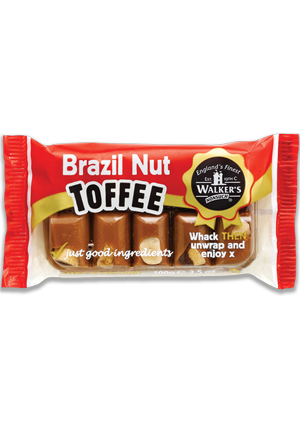 Walkers Nonsuch Brazil Nut Toffee Bar 100g pack shot
