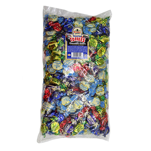 Walkers Nonsuch Assorted Toffees & Chocolate Eclairs Bulk Bag 2.5kg pack shot