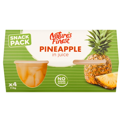 Natures Finest Pineapple 4pk (4 x 113g) pack shot