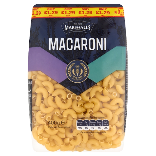 Marshalls Macaroni 400g PMP pack shot