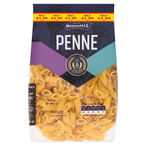 Marshalls Penne PM £1.29 400g pack shot