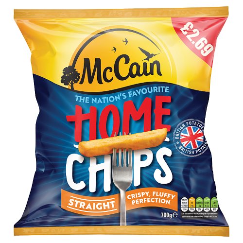 McCain Straight Cut Home Chips 700g pack shot