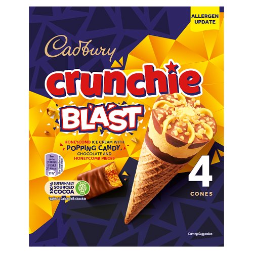 CADBURY CRUNCHIE CONES 4PK pack shot